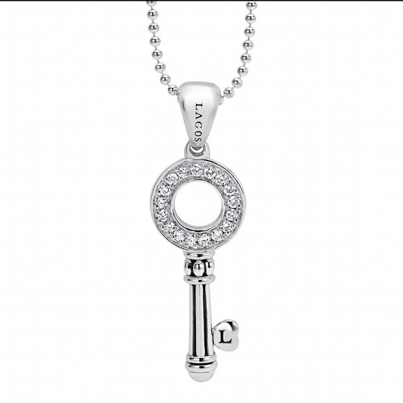 LAGOS Jewelry - Lagos sterling silver key with diamond necklace